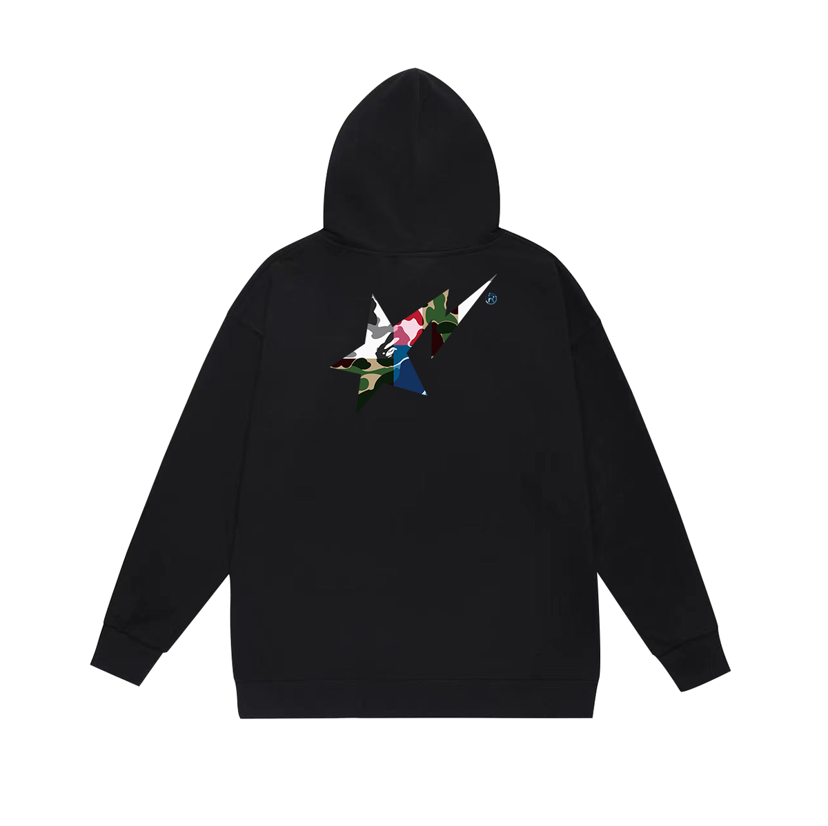 BAPE STA Multicolor Camo Logo Pullover Hoodie