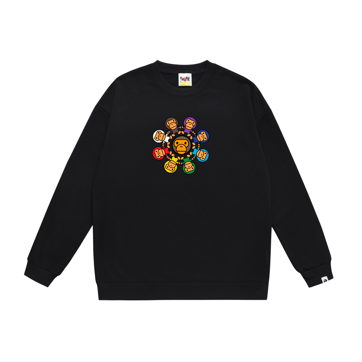 BAPE Baby Milo Colorful Circle Graphic Crew-Neck Sweatshirt