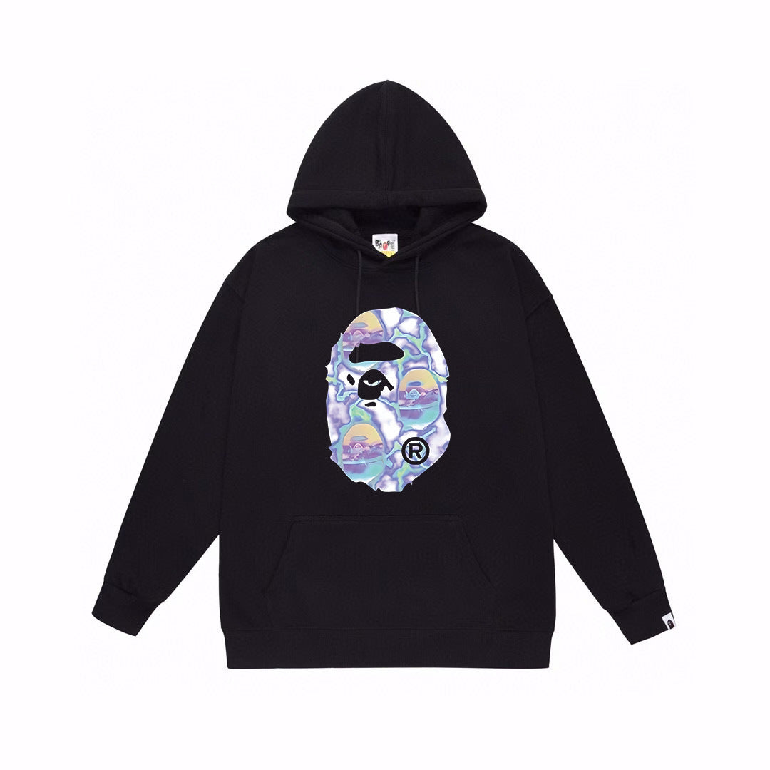 BAPE Pastel Abstract Camo Ape Head Pullover Hoodie