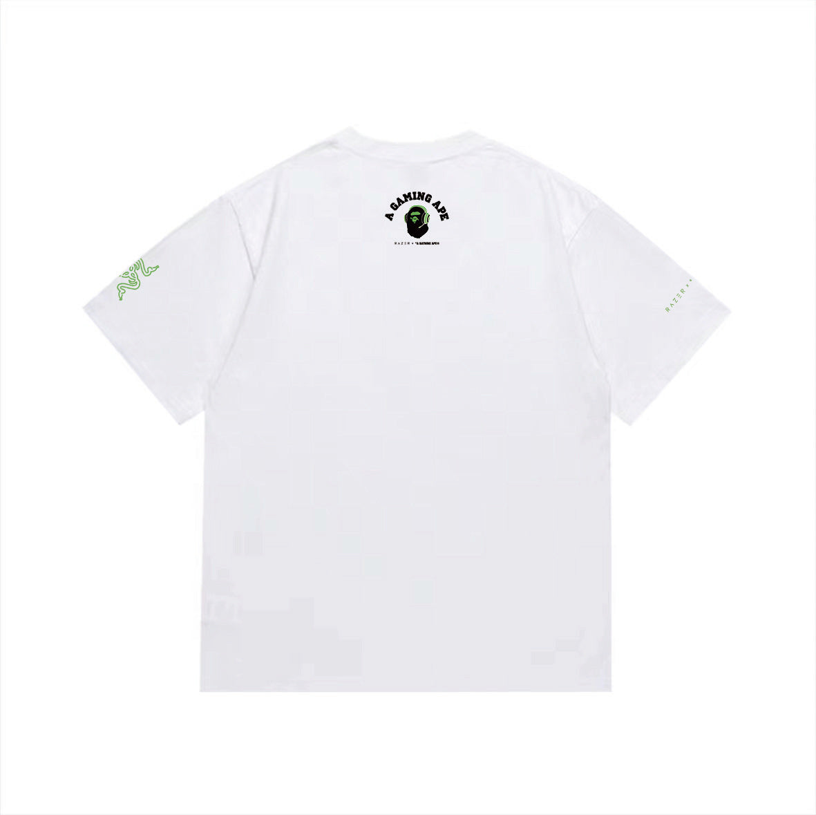 BAPE Green Gaming Headset Ape Head Graphic T-Shirt