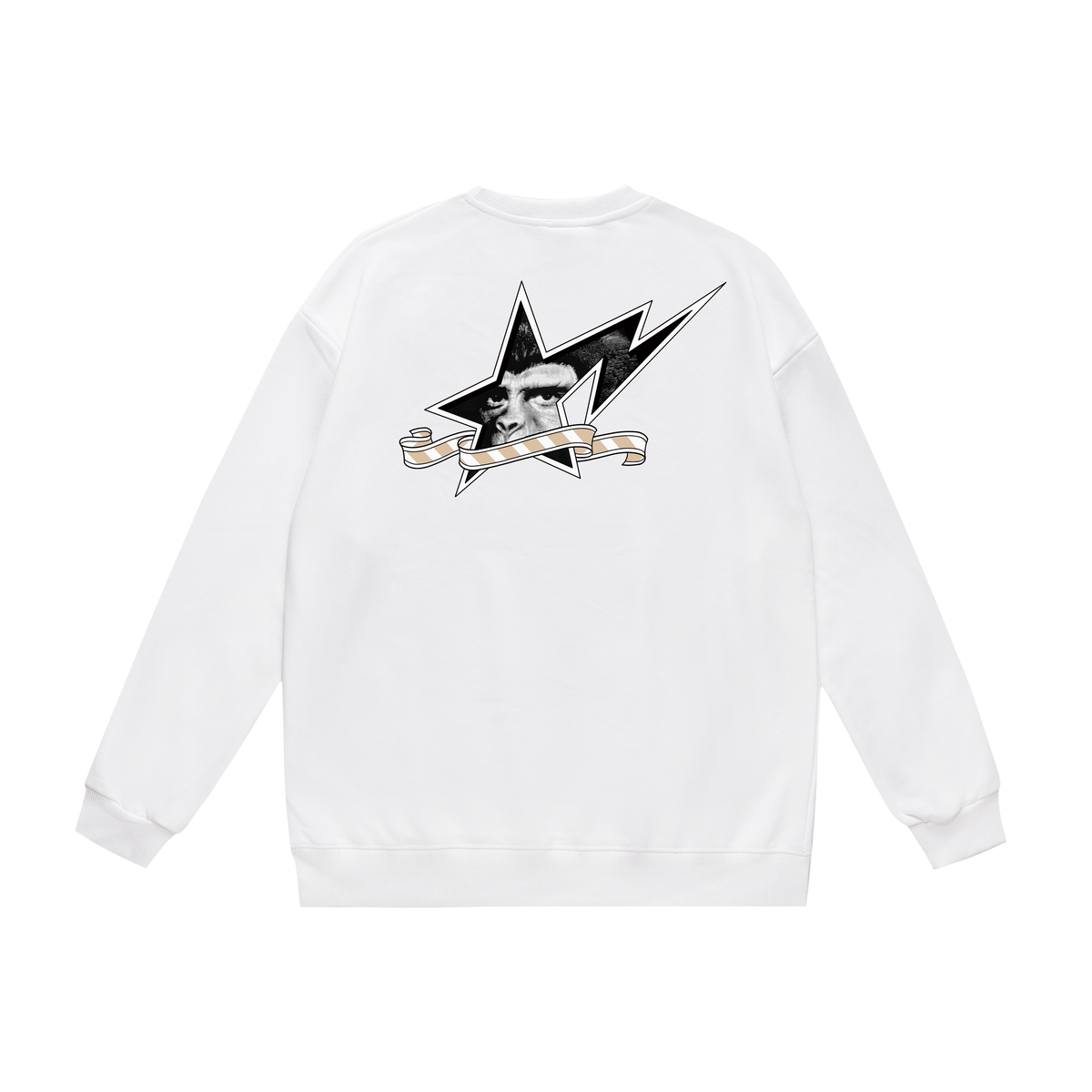 BAPE Ape Portrait Crest & Star Crew-Neck Sweatshirt