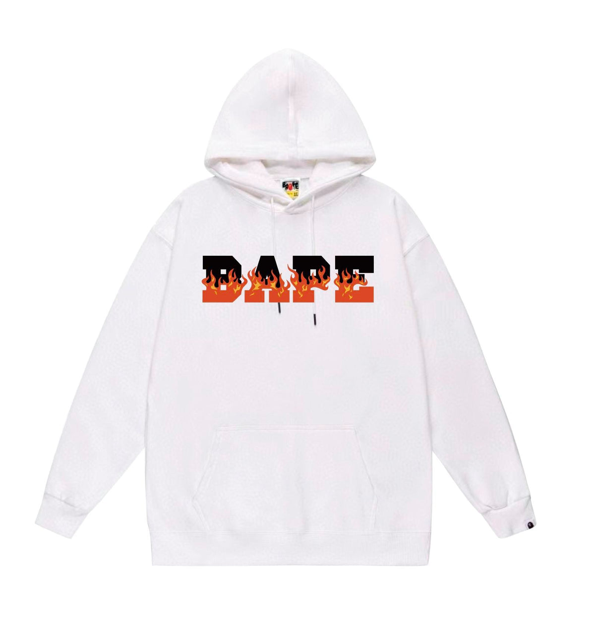BAPE Flame Lettering Graphic Pullover Hoodie