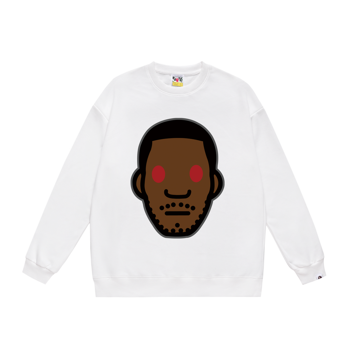 BAPE Red-Eye Character Face Graphic Crew-Neck Sweatshirt