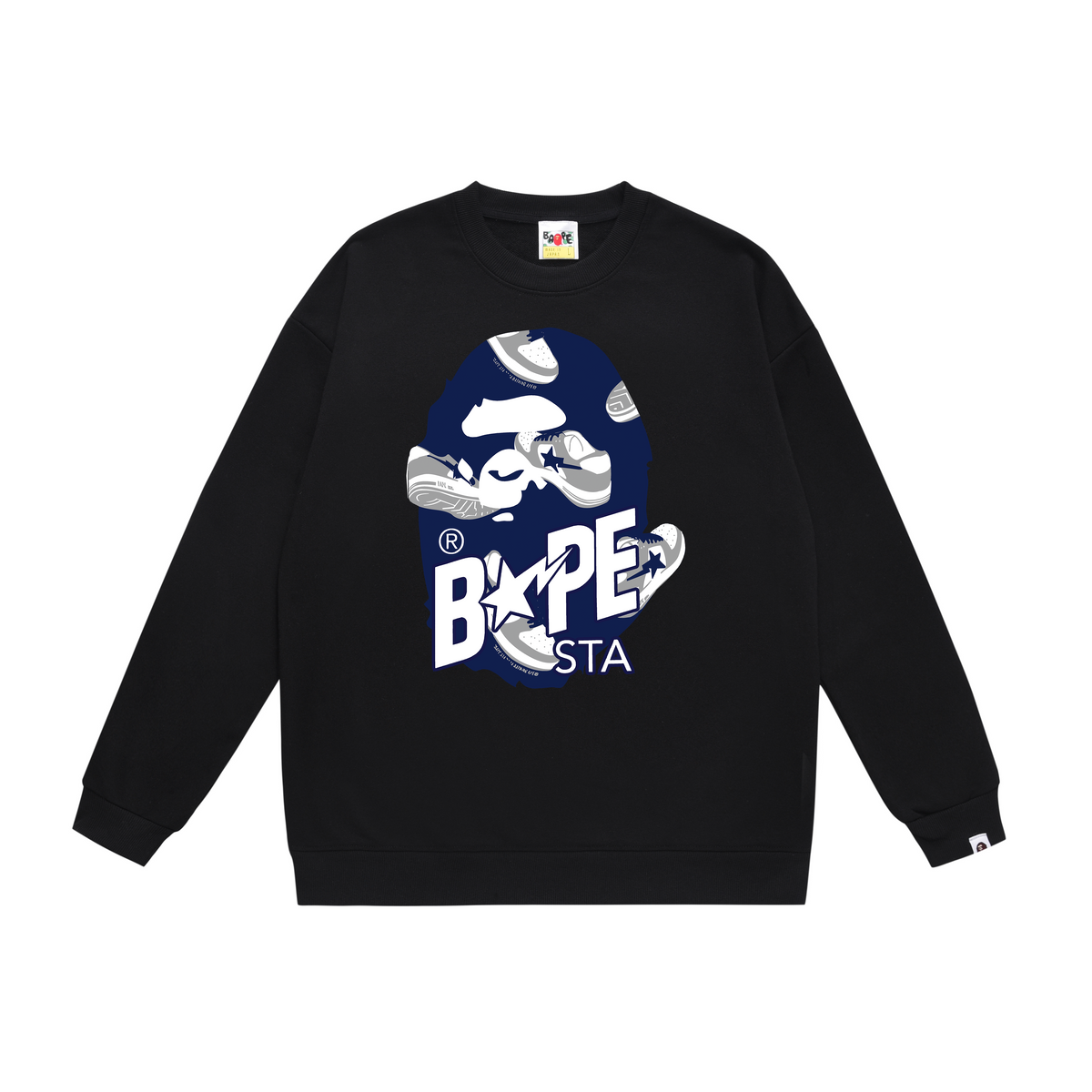 BAPE STA Sneaker Ape Head Graphic Crew-Neck Sweatshirt