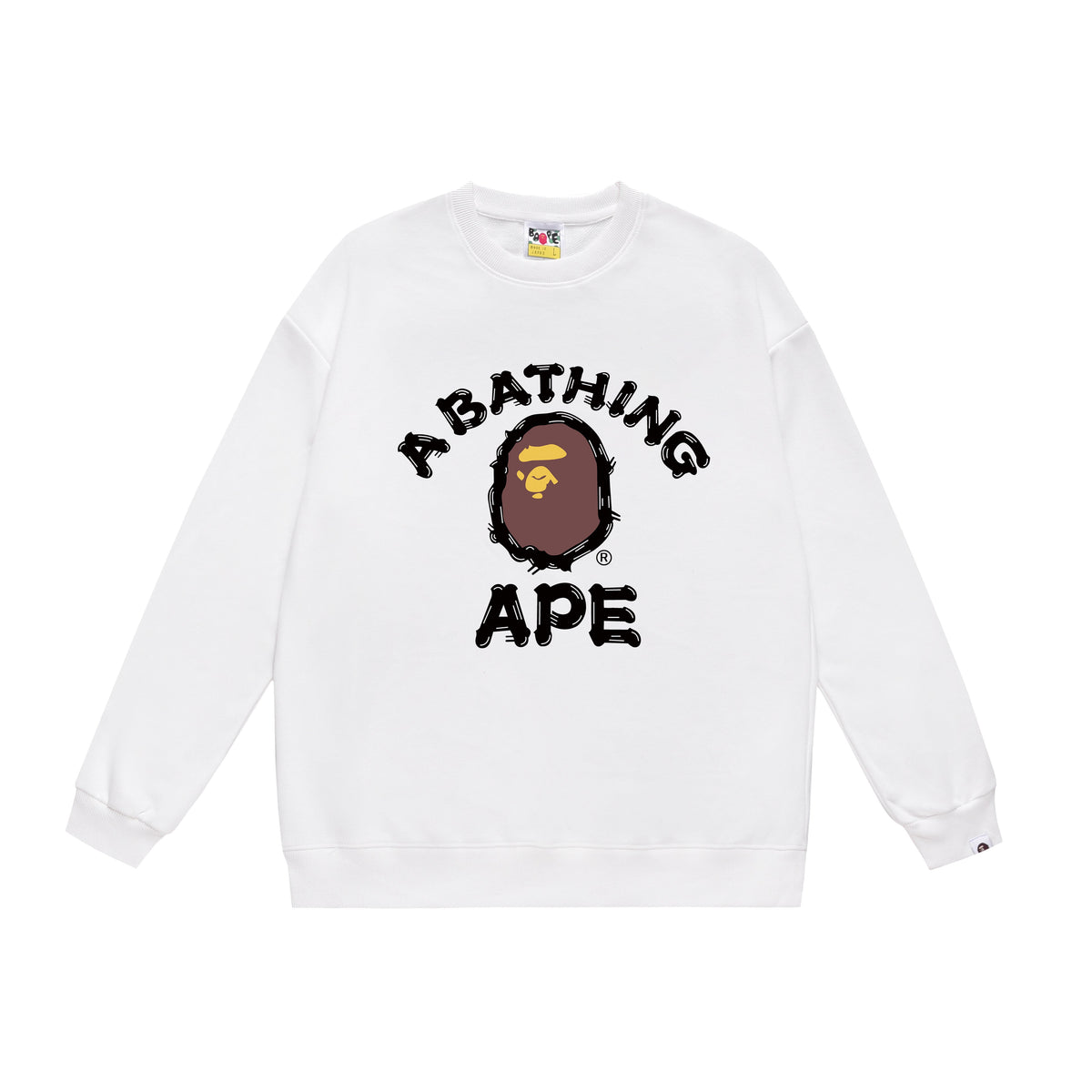 BAPE Sketch-Style College Logo Crew-Neck Sweatshirt