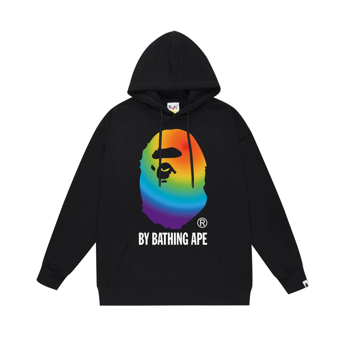 BAPE Rainbow Gradient Ape Head Pullover Hoodie