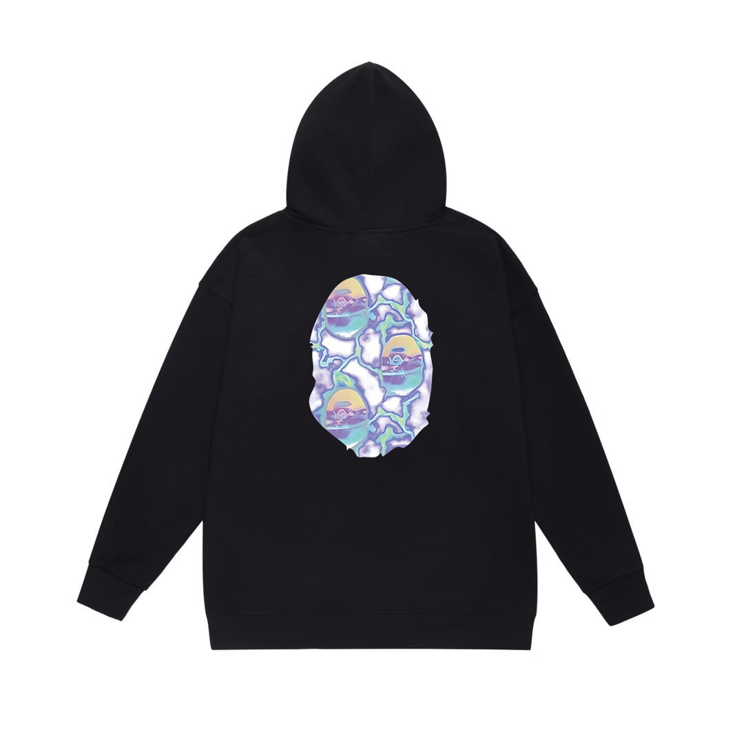 BAPE Pastel Abstract Camo Ape Head Pullover Hoodie