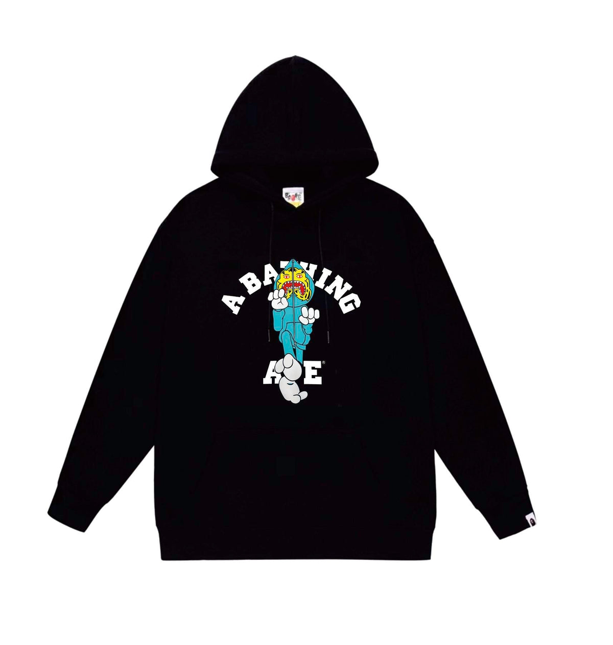 BAPE Tiger Hood Cartoon Character Pullover Hoodie