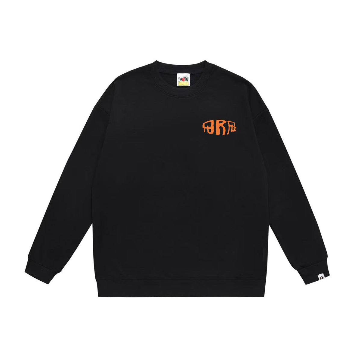 BAPE Orange Chest Logo Crew-Neck Sweatshirt