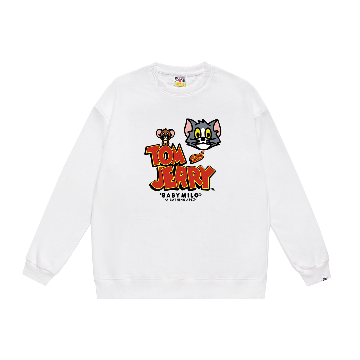 BAPE Baby Milo Tom and Jerry Graphic Crew-Neck Sweatshirt