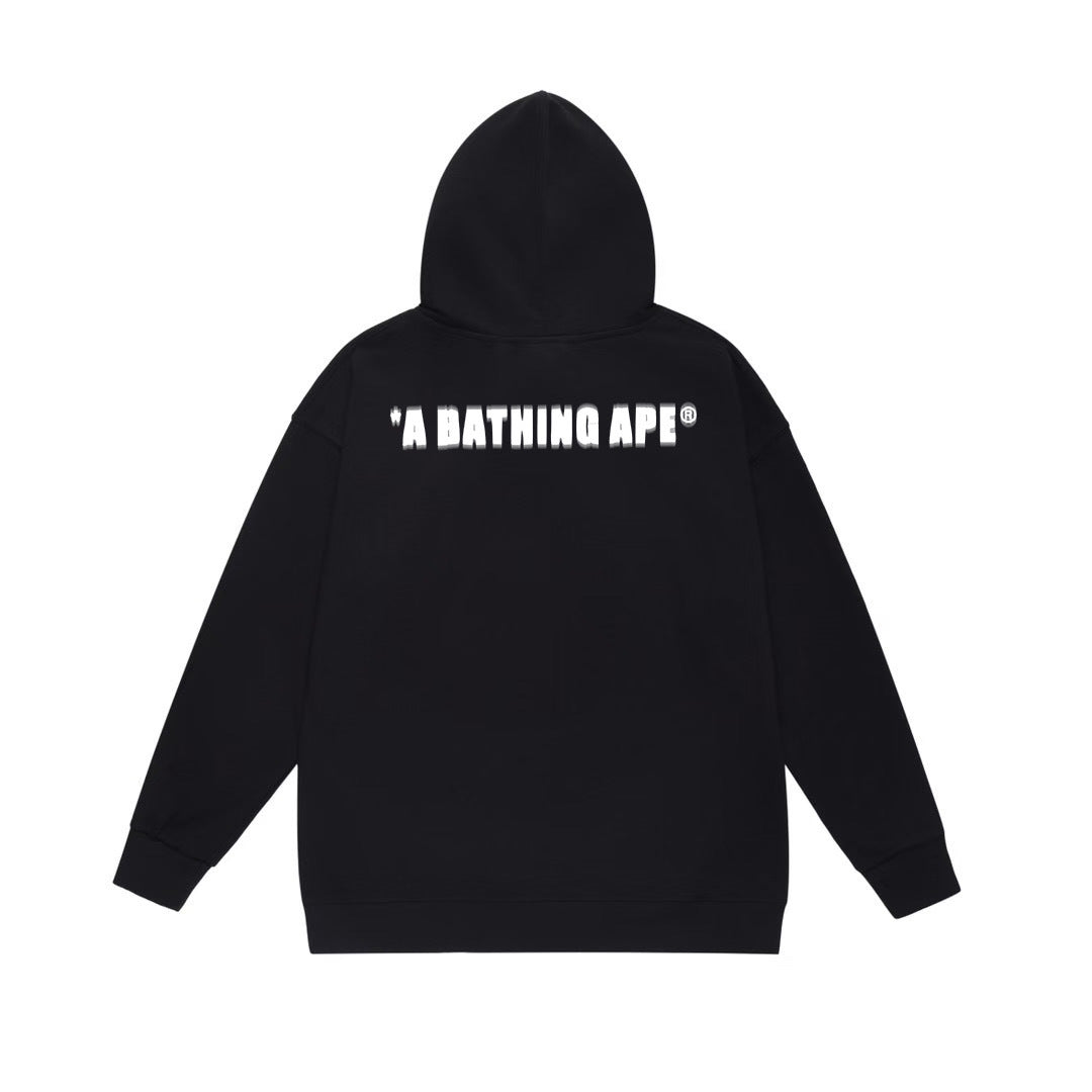 BAPE Pixel-Style Ape Head Graphic Pullover Hoodie