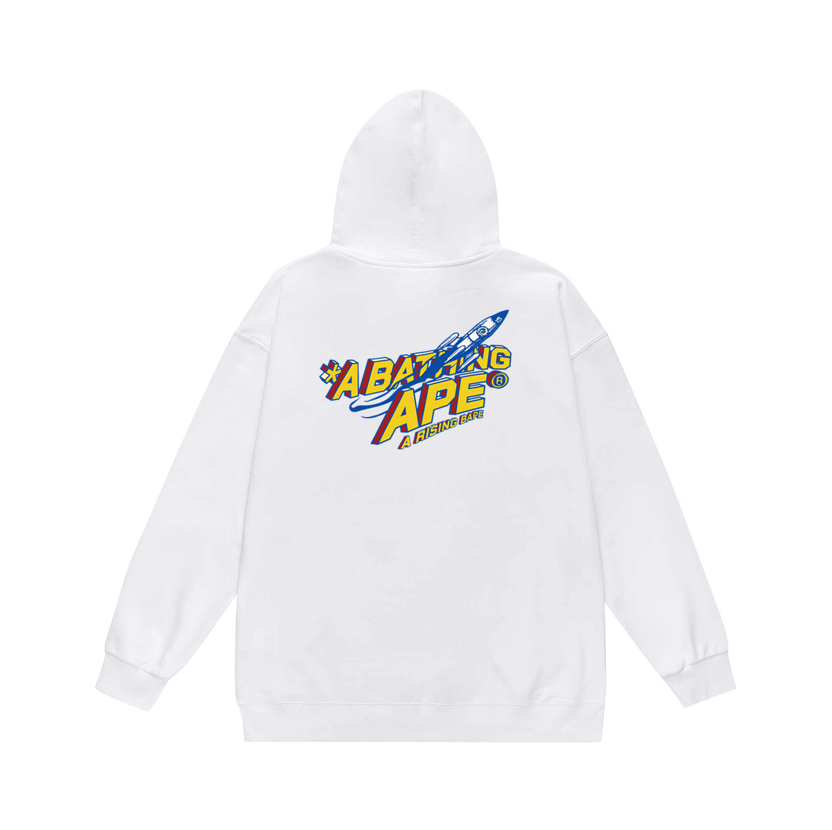 BAPE Moon Ape Head & Rocket Graphic Pullover Hoodie