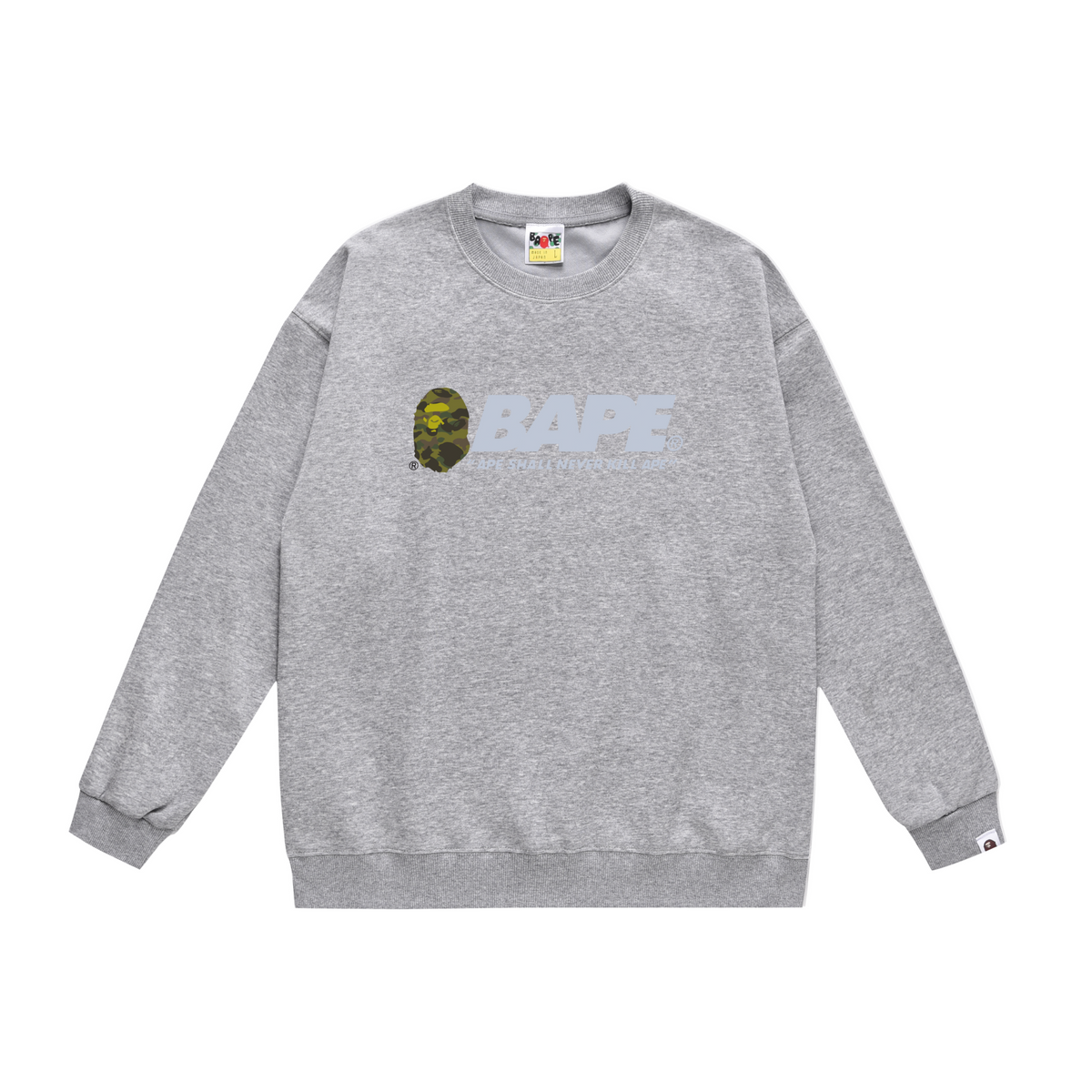 BAPE Camo Ape Head & Stacked Logo Crew-Neck Sweatshirt