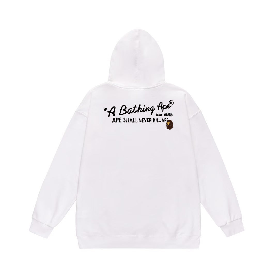 BAPE Chest Logo & Back Script Pullover Hoodie