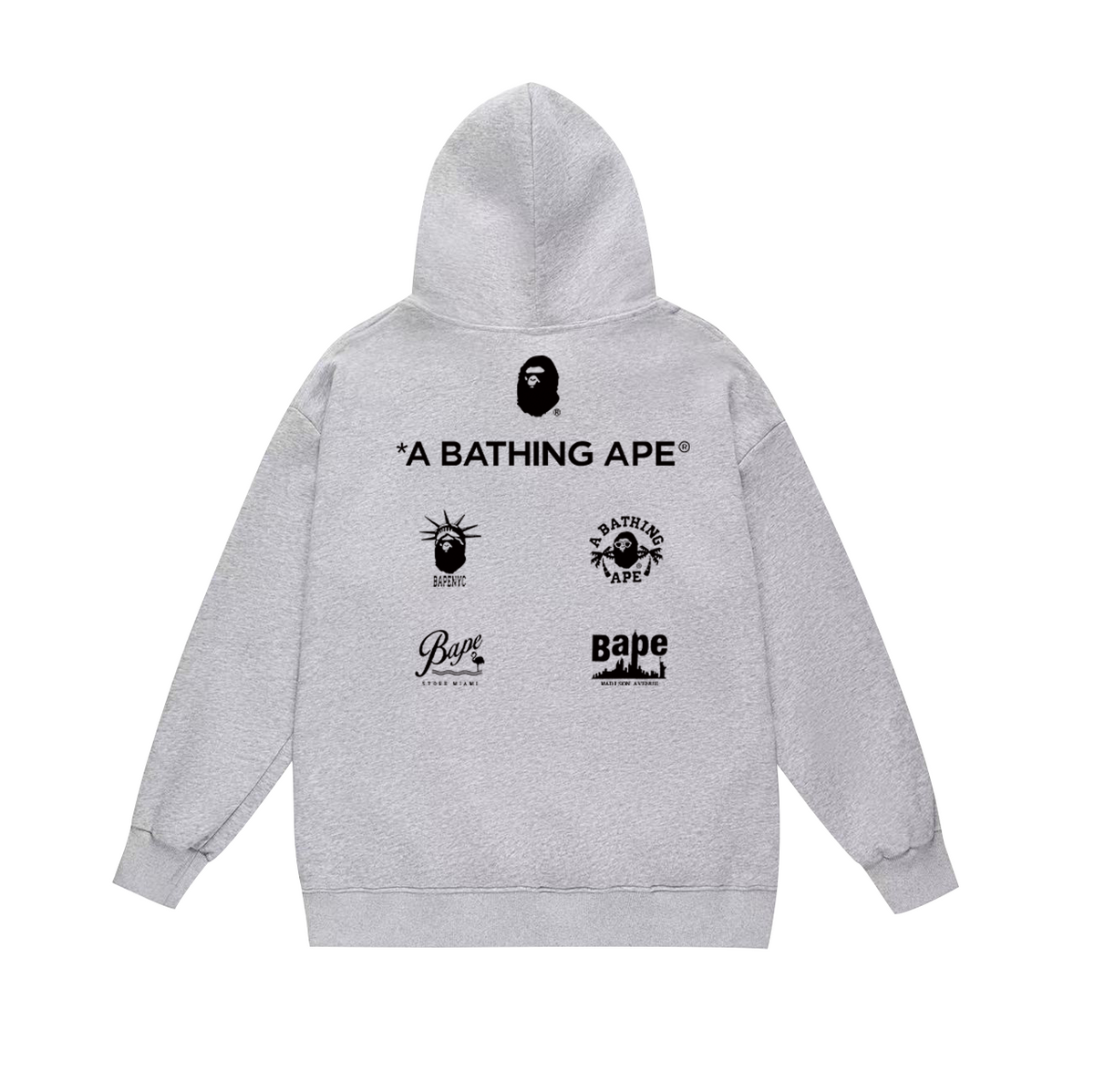 BAPE Four-Panel Camo Ape Head Graphic Pullover Hoodie