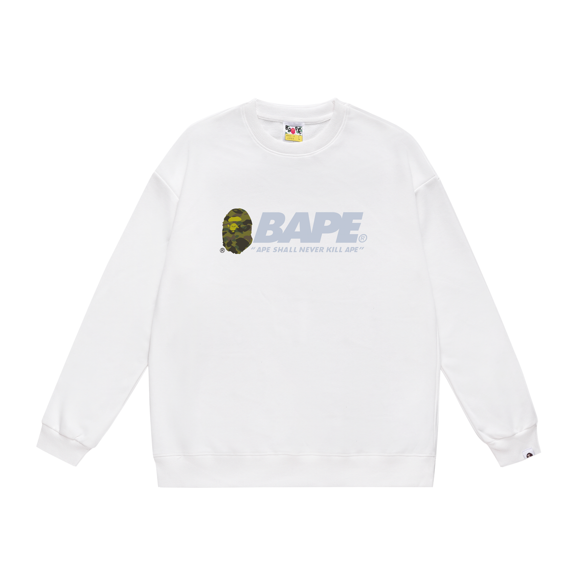 BAPE Camo Ape Head & Stacked Logo Crew-Neck Sweatshirt