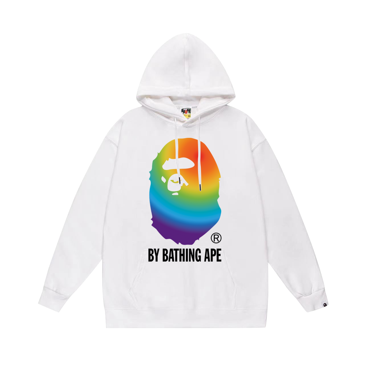 BAPE Rainbow Gradient Ape Head Pullover Hoodie