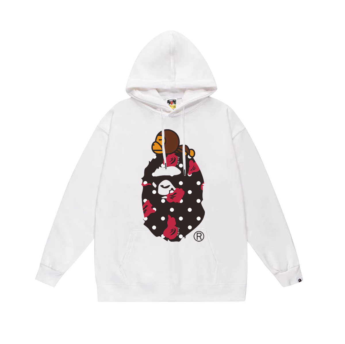 BAPE Baby Milo Polka Dot Ape Head Pullover Hoodie