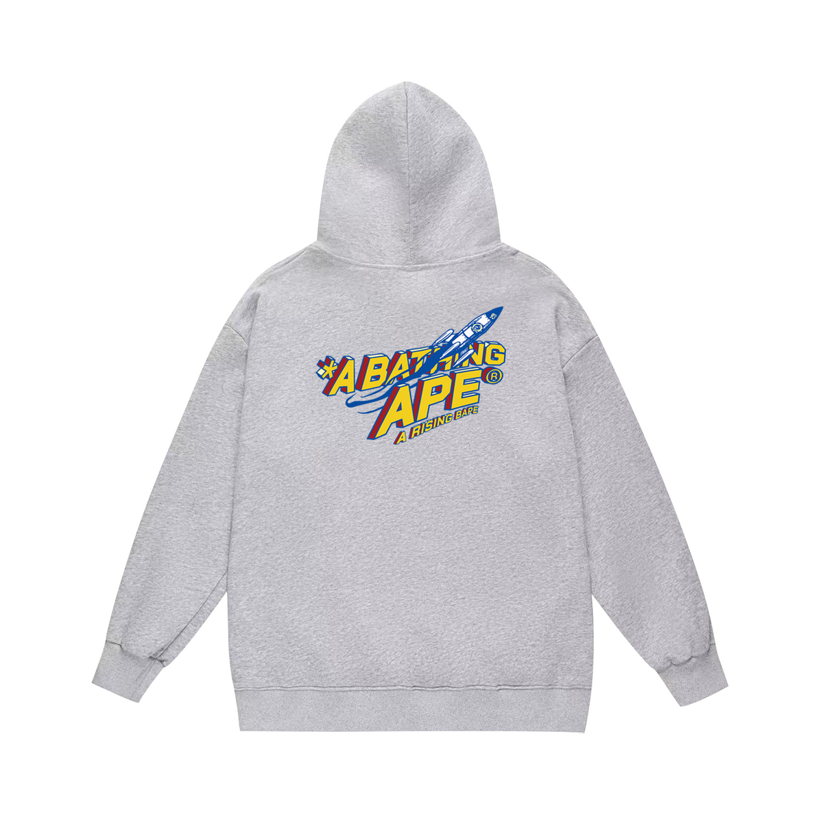 BAPE Moon Ape Head & Rocket Graphic Pullover Hoodie
