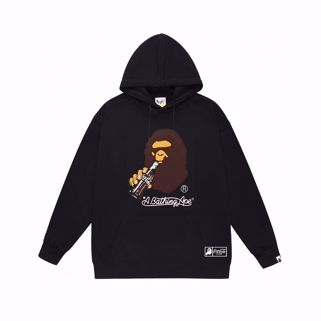 BAPE Coca-Cola Bottle Ape Head Graphic Pullover Hoodie
