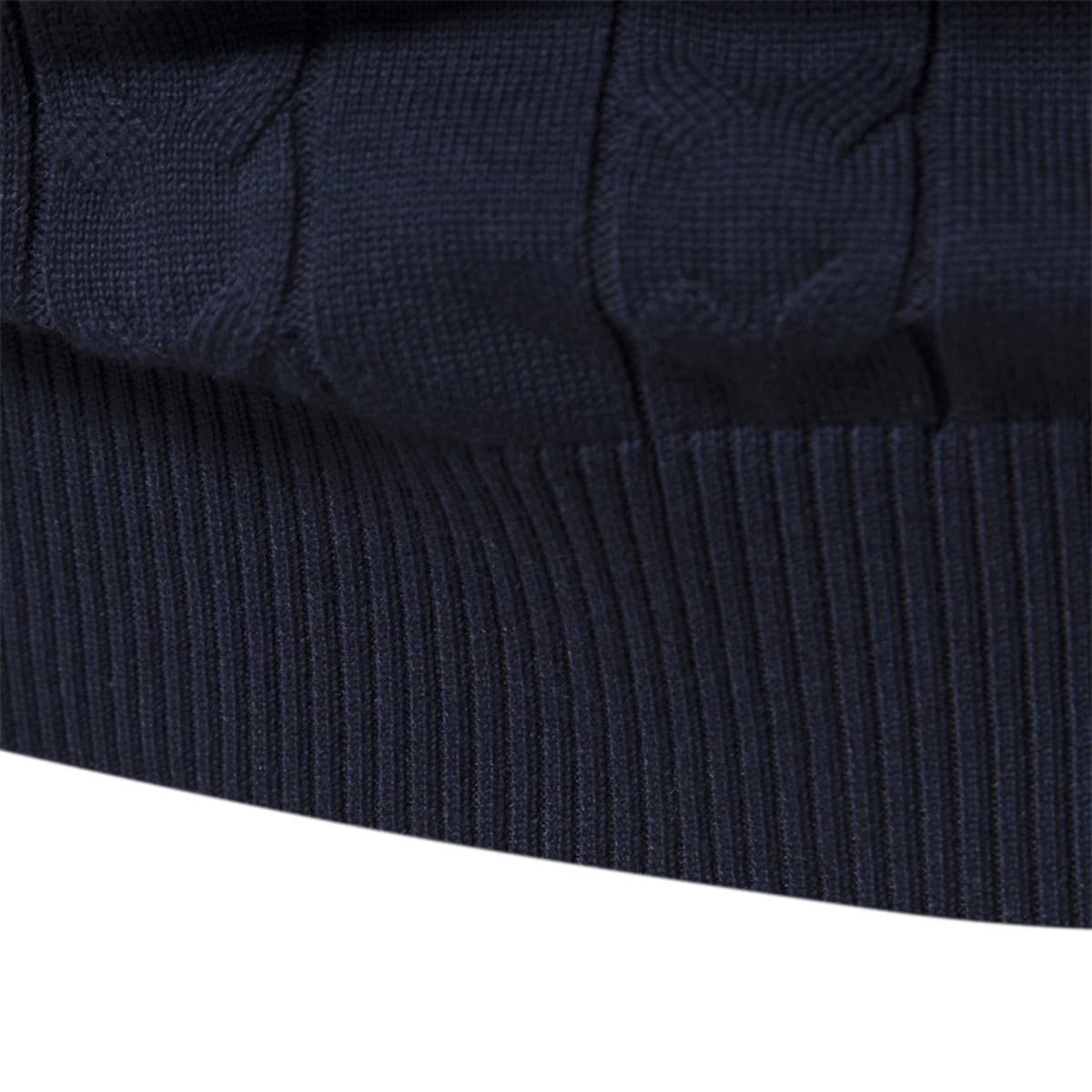 Men's Half-Zip Stand Collar Polo Sweater
