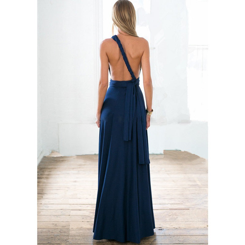 Valentine's Day Dress Backless Sexy Lace-up Bandage One-Piece Dress