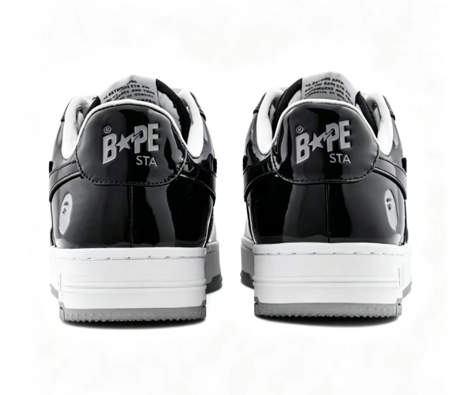 BAPE STA Black & Grey Star Low-Top Sneakers