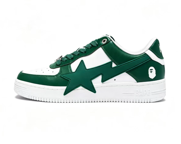 BAPE STA Oversized Star Low-Top Sneakers | Green & Red