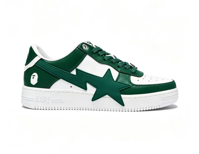 BAPE STA Oversized Star Low-Top Sneakers | Green & Red