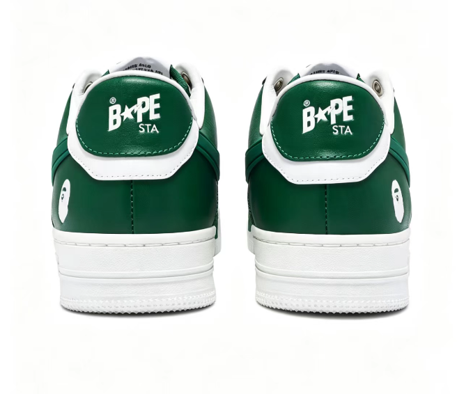 BAPE STA Oversized Star Low-Top Sneakers | Green & Red