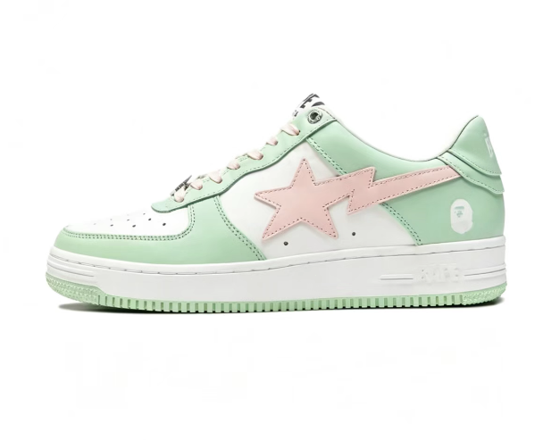 BAPE STA Pastel Star Low-Top Sneakers | Mint Green & Blue
