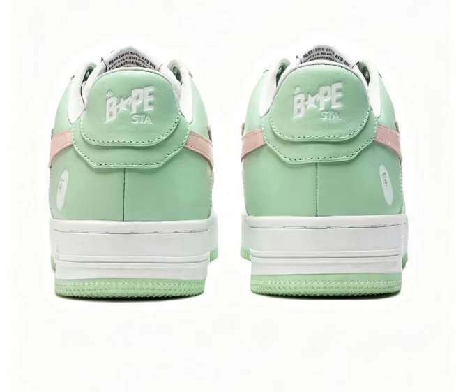 BAPE STA Pastel Star Low-Top Sneakers | Mint Green & Blue