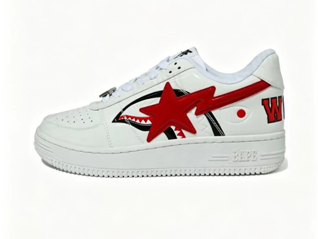 BAPE STA Shark Face & Star Low-Top Sneakers