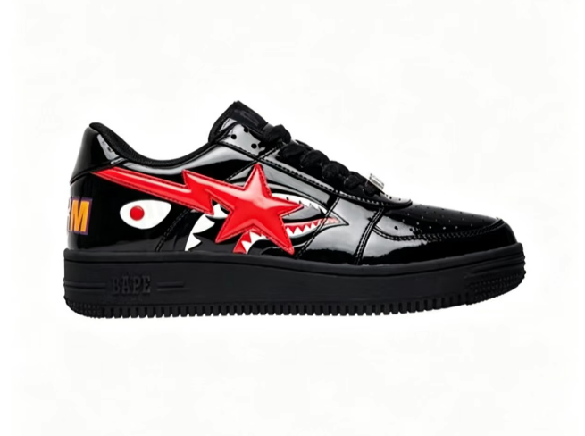 BAPE STA Shark Face & Star Low-Top Sneakers
