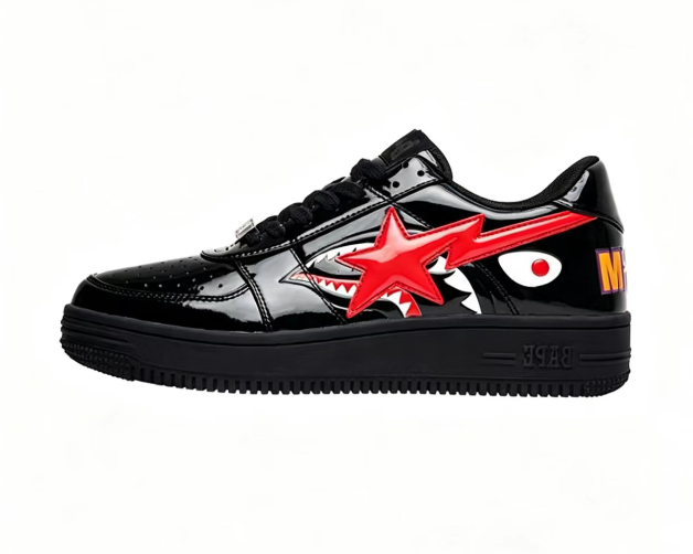 BAPE STA Shark Face & Star Low-Top Sneakers