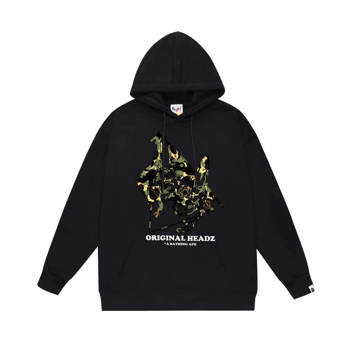 BAPE Original Headz Abstract Camo Pullover Hoodie