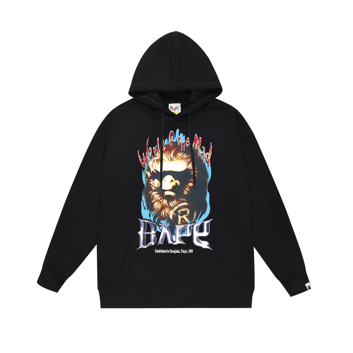 BAPE Flame Ape Head & Gothic Logo Pullover Hoodie