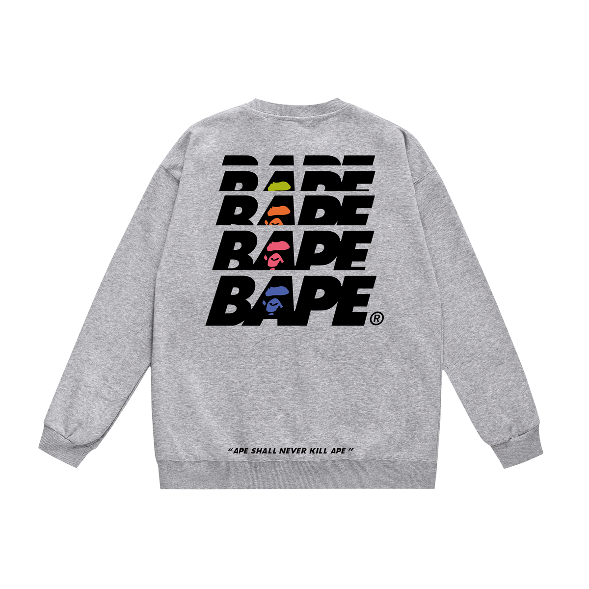 BAPE Camo Ape Head & Stacked Logo Crew-Neck Sweatshirt