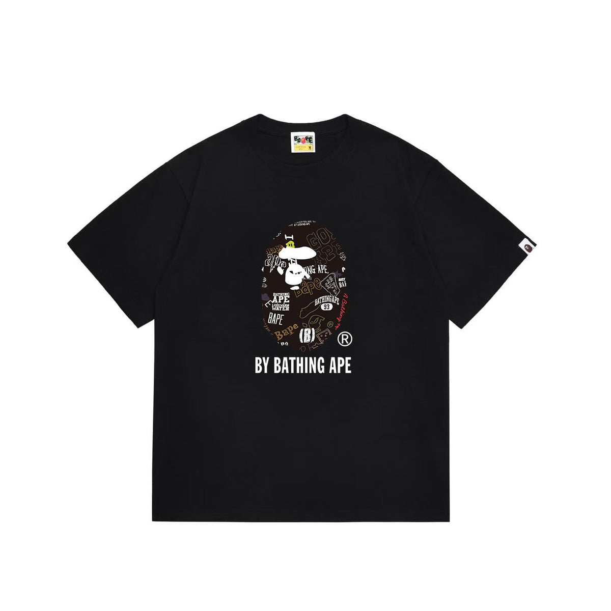 BAPE Typography Collage Ape Head Graphic T-Shirt