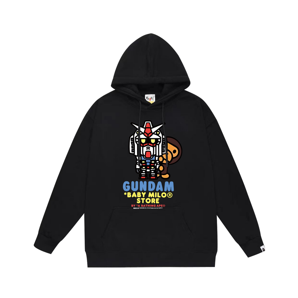 BAPE Baby Milo & Gundam Graphic Pullover Hoodie