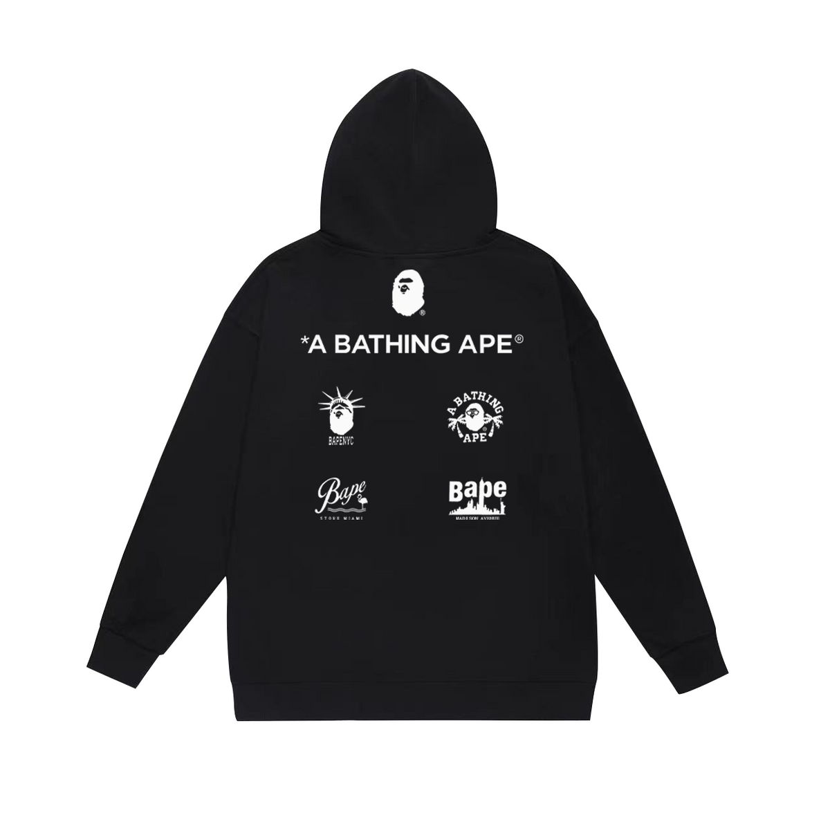 BAPE Four-Panel Camo Ape Head Graphic Pullover Hoodie