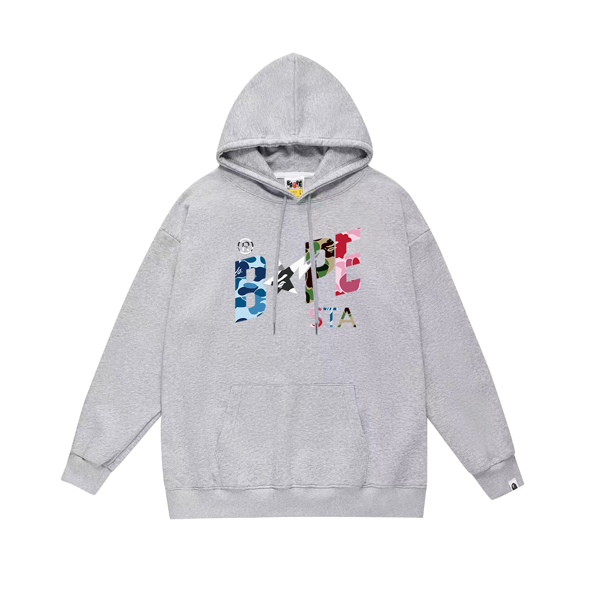 BAPE STA Multicolor Camo Logo Pullover Hoodie
