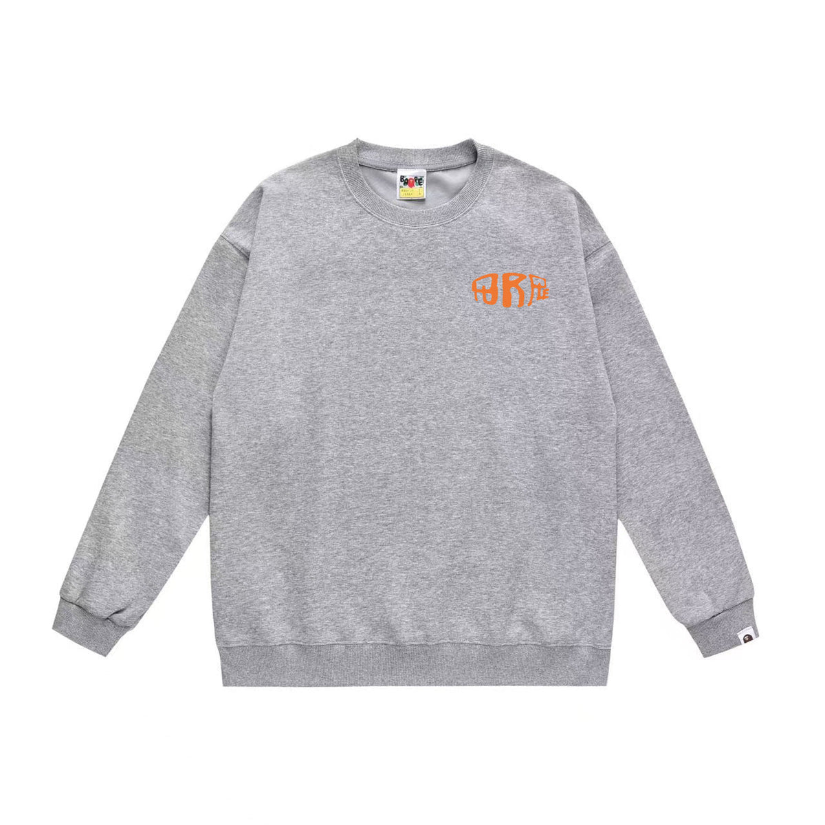 BAPE Orange Chest Logo Crew-Neck Sweatshirt