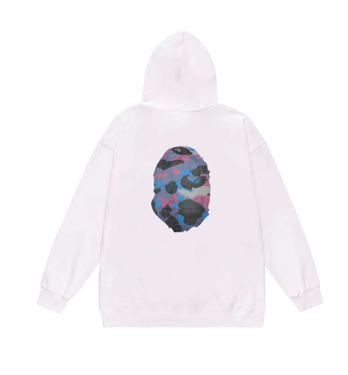 BAPE Grid-Effect Camo Ape Head Pullover Hoodie