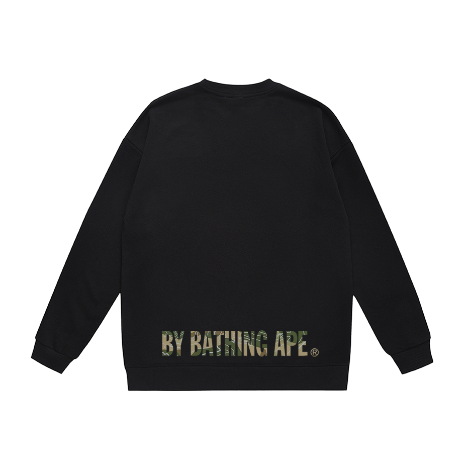 BAPE Topographic Camo Ape Face Crew-Neck Sweatshirt