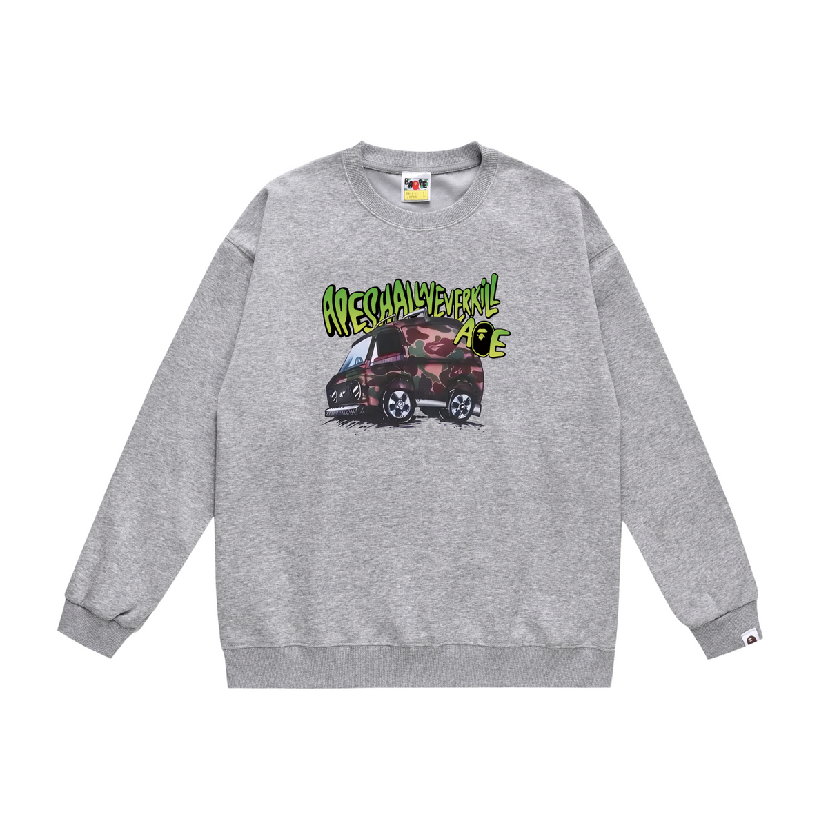 BAPE Camo Van Graphic Crew-Neck Sweatshirt