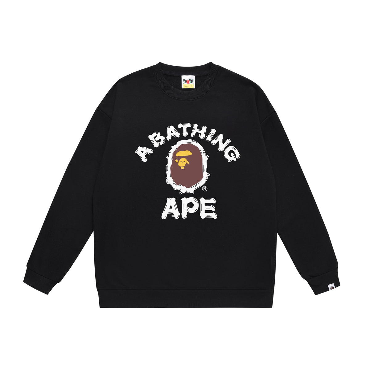 BAPE Sketch-Style College Logo Crew-Neck Sweatshirt