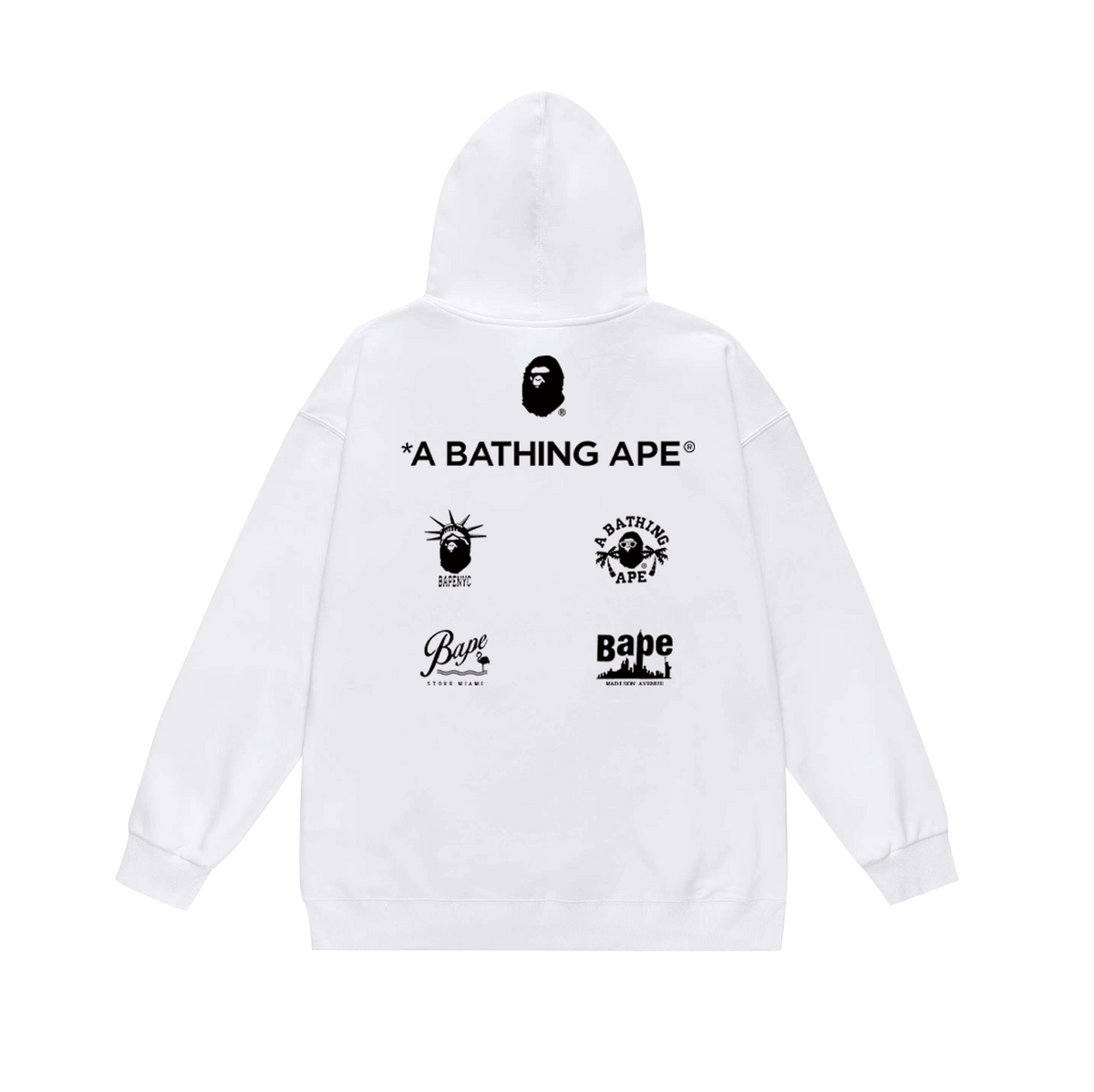 BAPE Four-Panel Camo Ape Head Graphic Pullover Hoodie