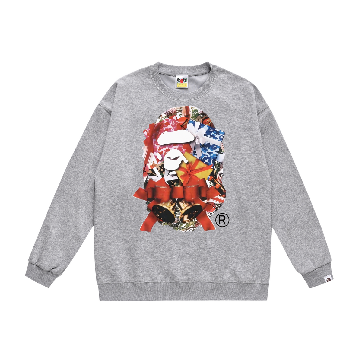 BAPE Christmas Gift Ape Head Crew-Neck Sweatshirt