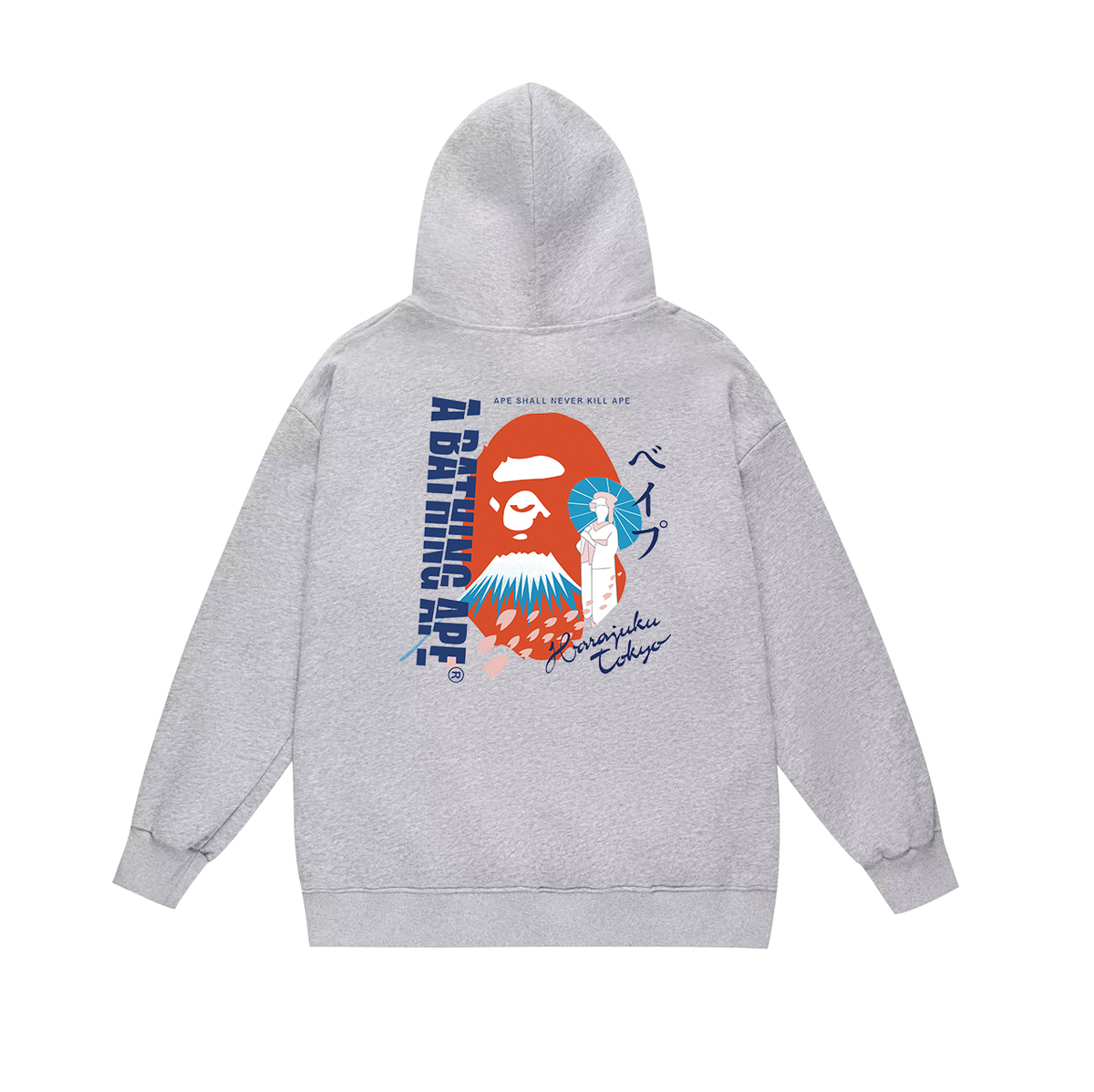 BAPE Harajuku Tokyo Japan Graphic Pullover Hoodie